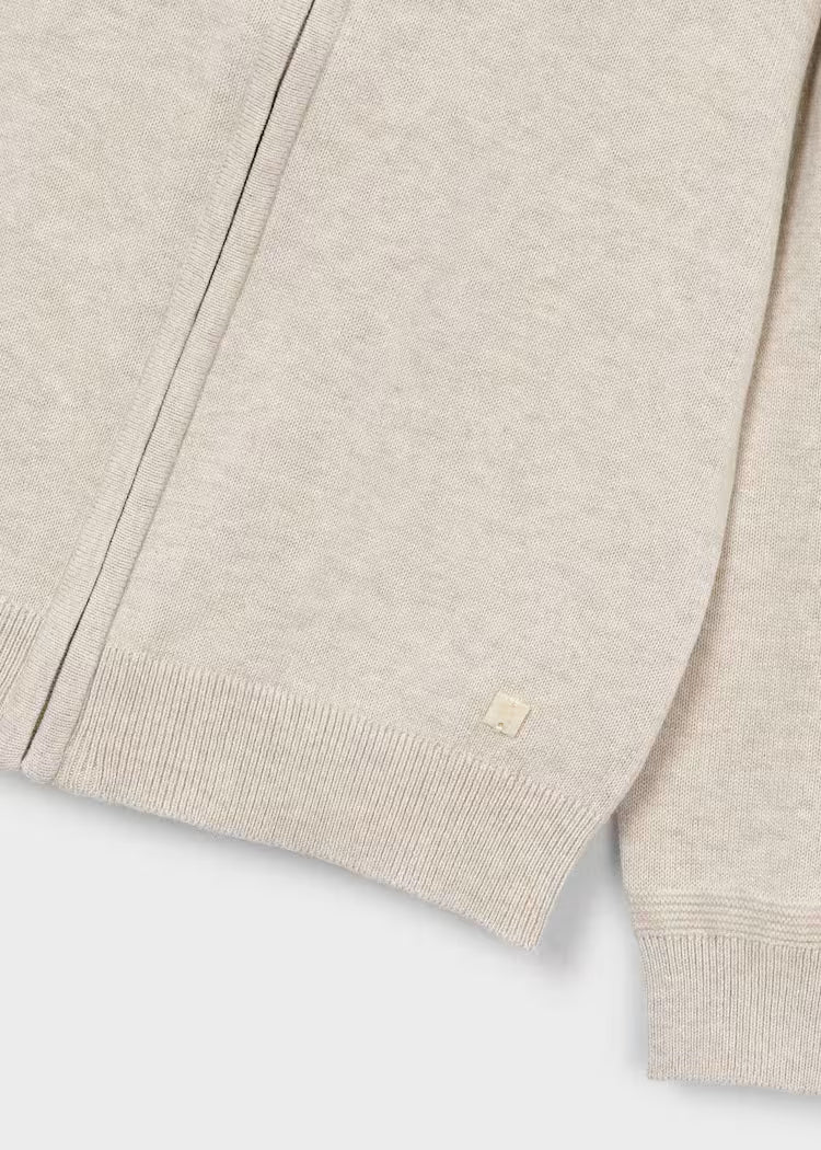 Boys Zip-Up Jacket- Oat