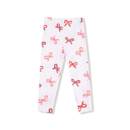 Loungewear Set- Candy Cane Bows
