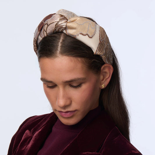 Plum Blush Greta Floral Lace Headband
