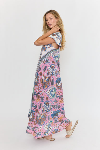 Farrah Midi Dress- Fuschia