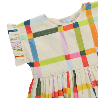 Baby Girls Adaline Dress Set- Multi Tattersall