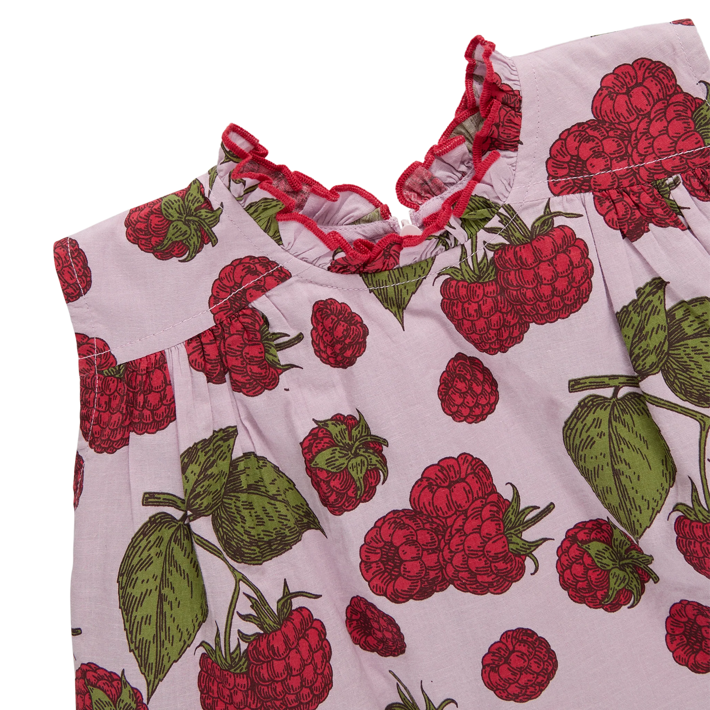 Girls Scallop Misha Top- Lavender Raspberries