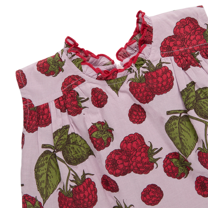 Girls Scallop Misha Top- Lavender Raspberries