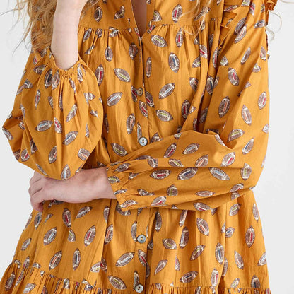 Womens Kalani Dress- Flying Footballs