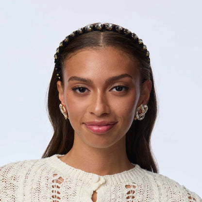 Jet Graduated Crystal Headband