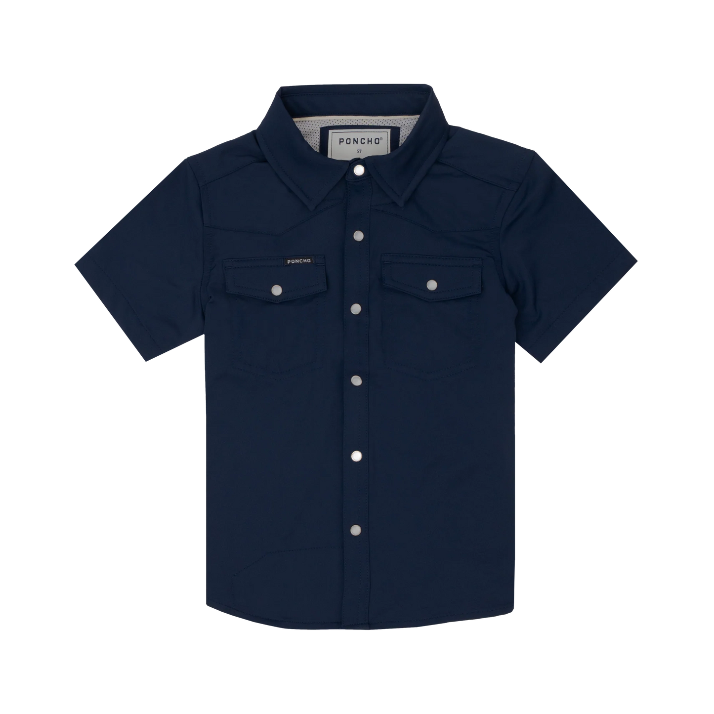 The Calf Scramble Kids Shirt by Poncho- Navy