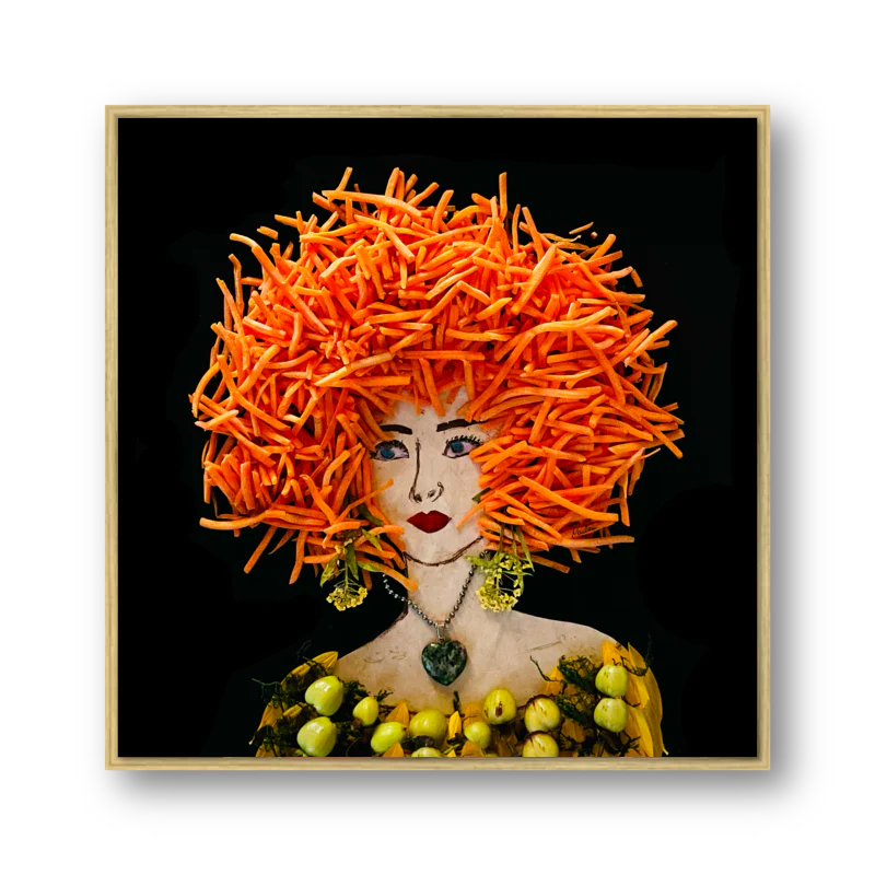 "Carrot" Floated Metal Print - 10x10