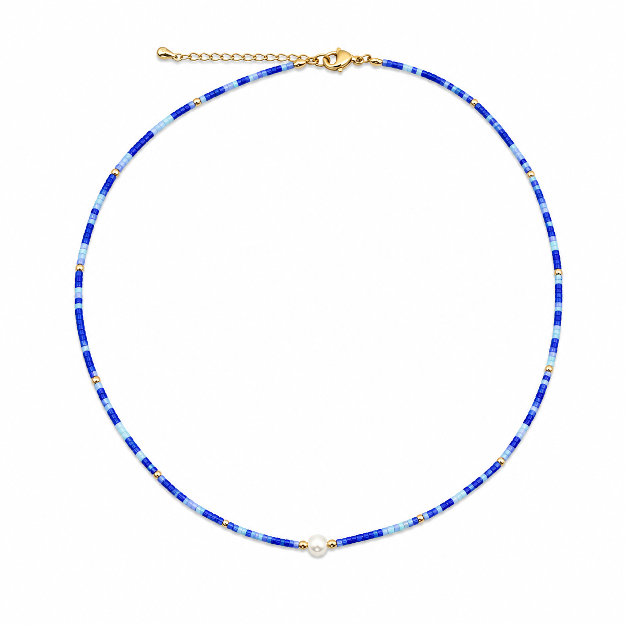 Shades of Blue Bitty Bauble Necklace