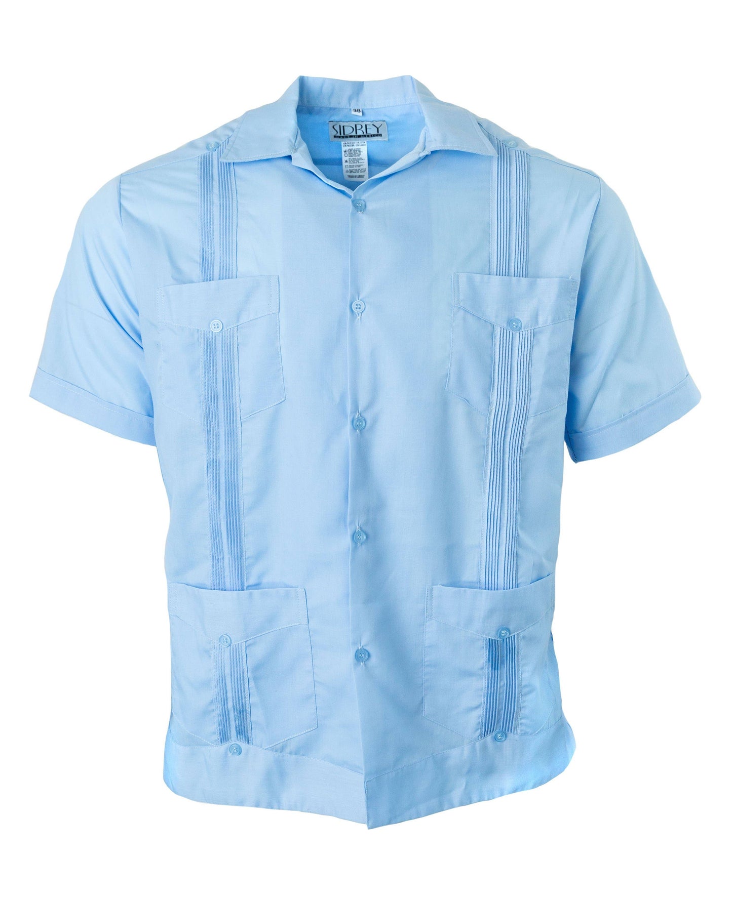 SIDREY Guayabera Classic Shirt- Light Blue