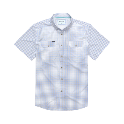 The Channel Cat by Poncho- Blue and Grey Plaid
