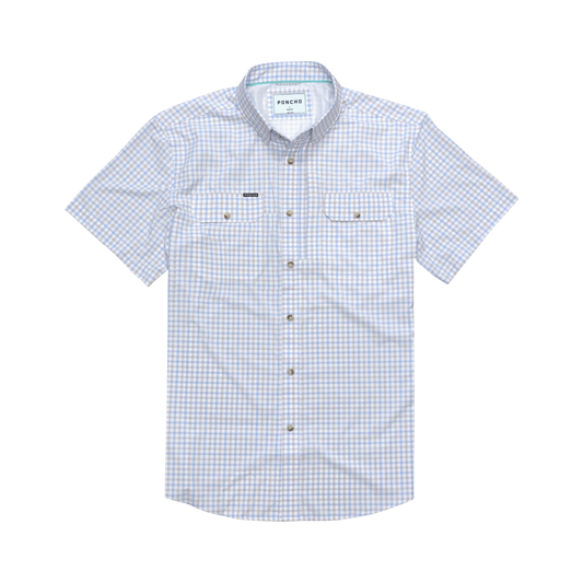 The Channel Cat by Poncho- Blue and Grey Plaid