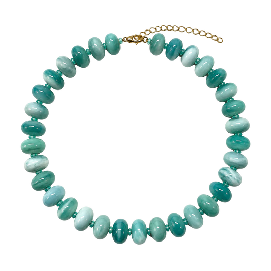 Chunky Teal Halo Necklace