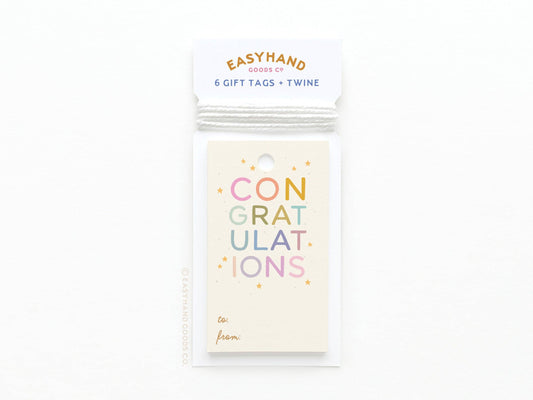 Colorful Congratulations Gift Tags