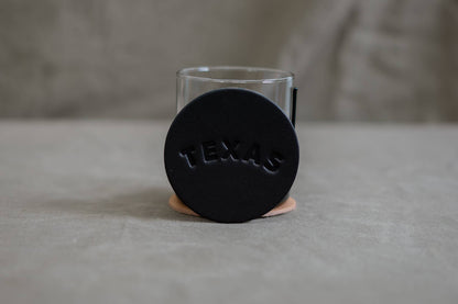 Leather Coaster | TEXAS: Dark Brown