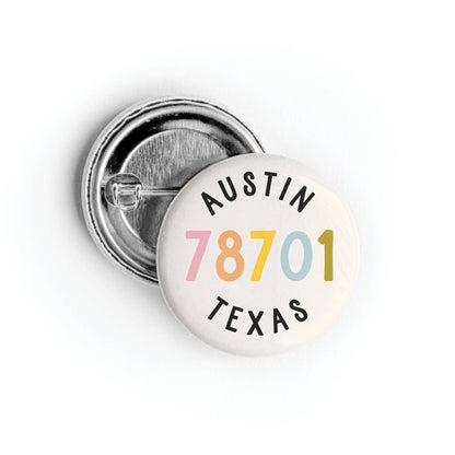 Custom Zip Code Button: Mix 4 / Packaged / Pinback Button