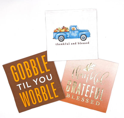 Fall Cocktail Napkins | Thankful and Blessed Truck - 20ct