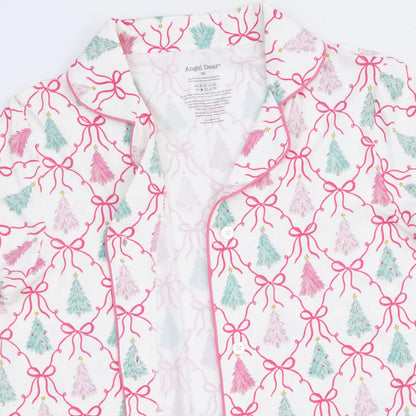 Adult PJ Set- Bow Trellis Tree