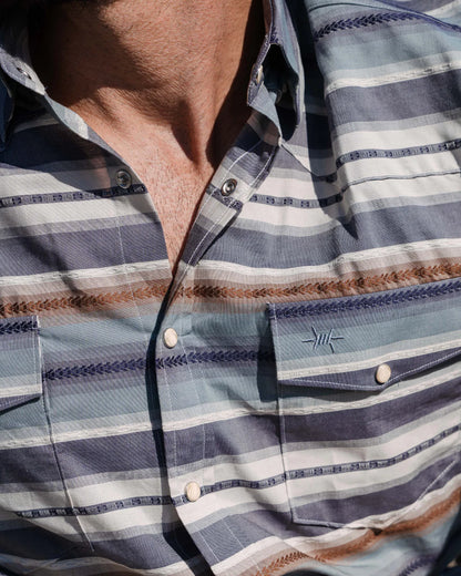 Signature Pearl Snap- Pecos Blue
