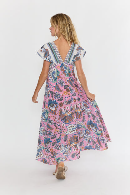Farrah Midi Dress- Fuschia