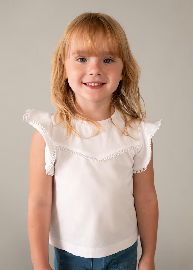White Ruffle T-Shirt