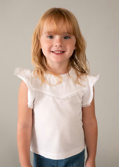 White Ruffle T-Shirt