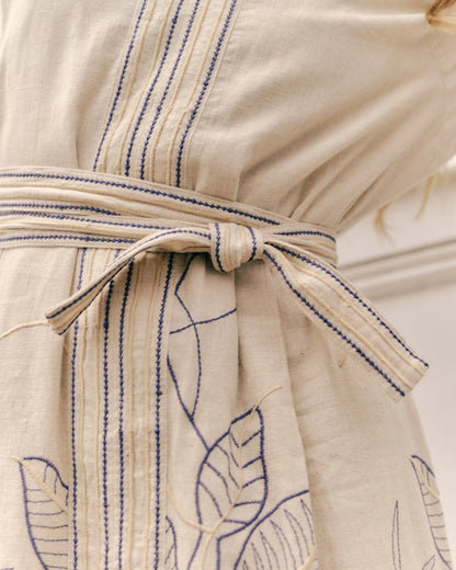 Sandy Midi Dress- Natural Linen