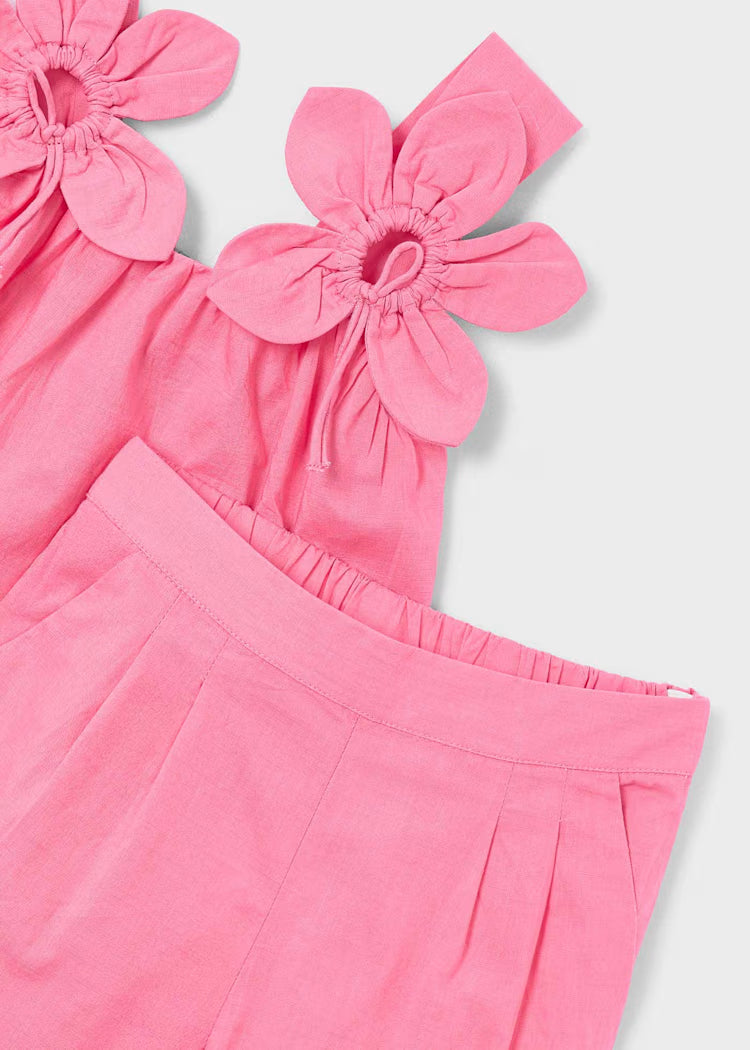 Girls Pant + Top Set in Geranium