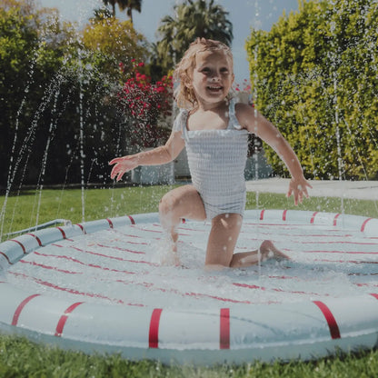 Kids Splash Pad - Blue & Red Striped