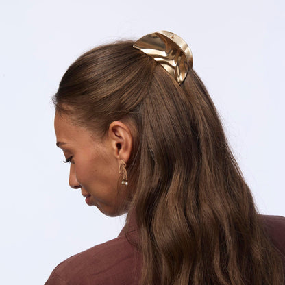 Gold Metal Baroque Claw Clip