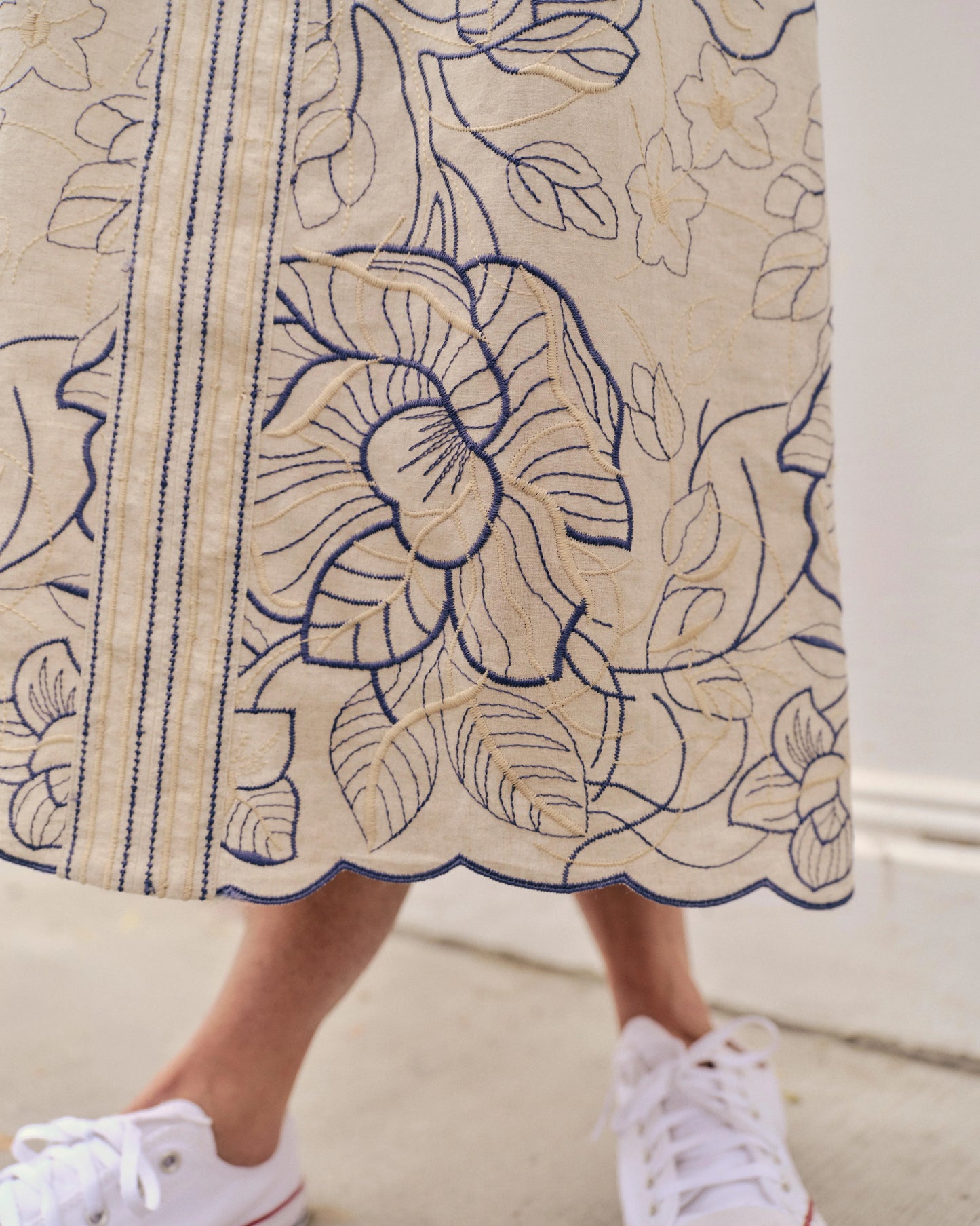 Sandy Midi Dress- Natural Linen