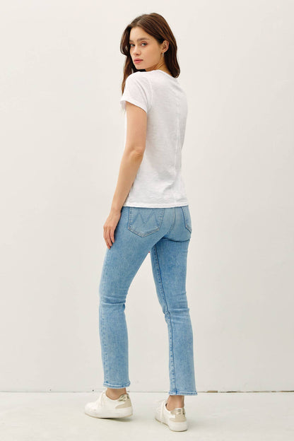Garment Dyed Slub Tee- White
