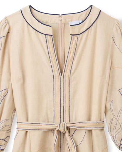 Sandy Midi Dress- Natural Linen