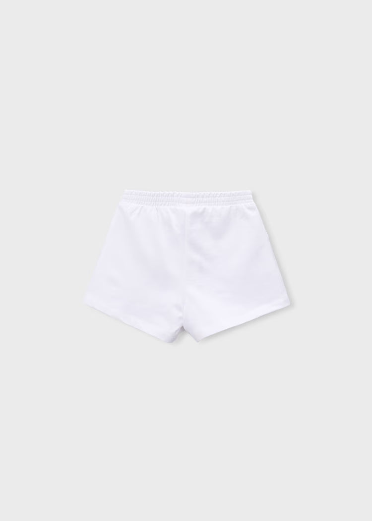 Girl French Terry Shorts- White