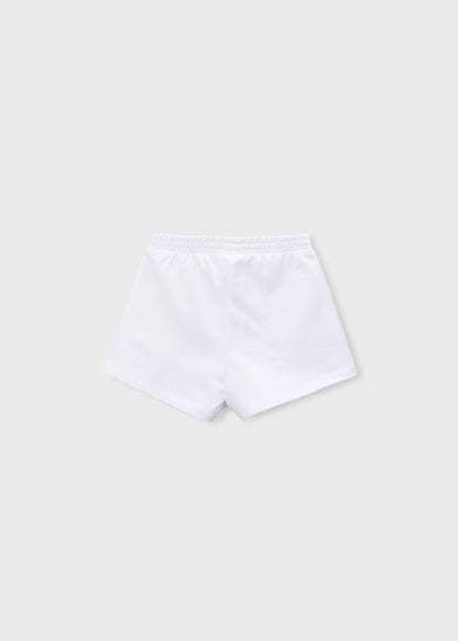 Girl French Terry Shorts- White