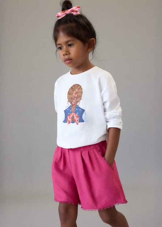Pleated Shorts- Petal