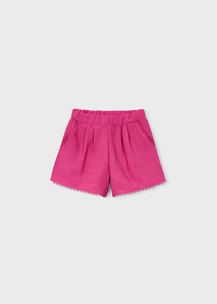 Pleated Shorts- Petal