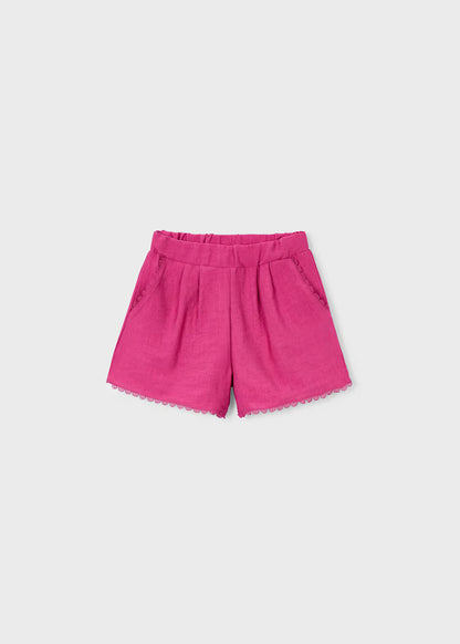 Pleated Shorts- Petal