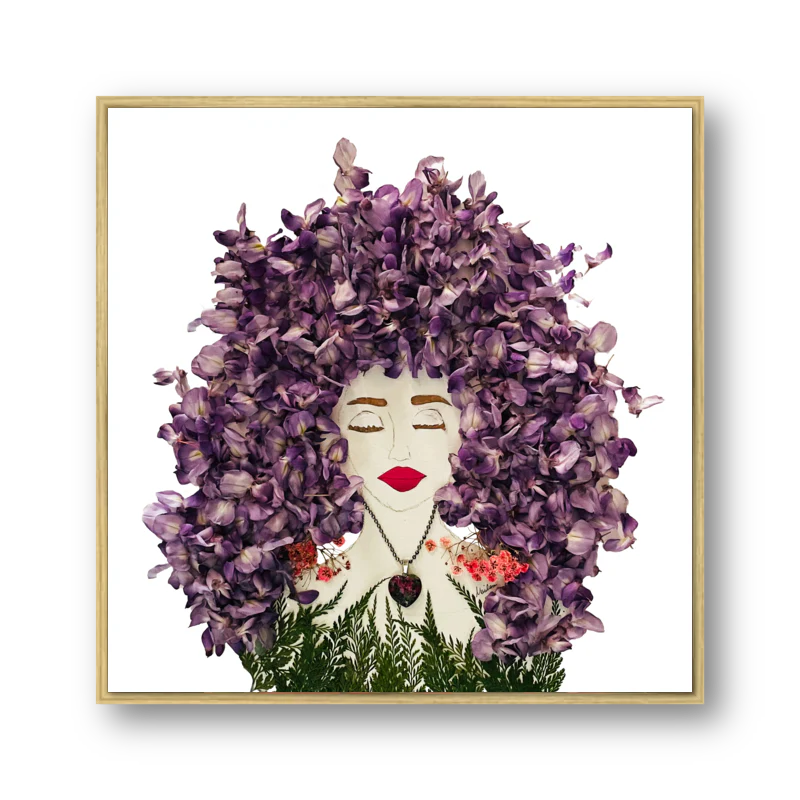 "Hippie Wisteria" Floated Metal Print - 10x10