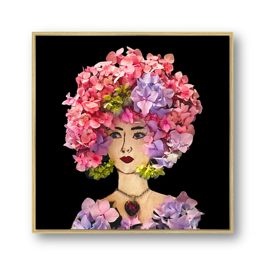 "Hydrangea" Floated Metal Print - 10x10