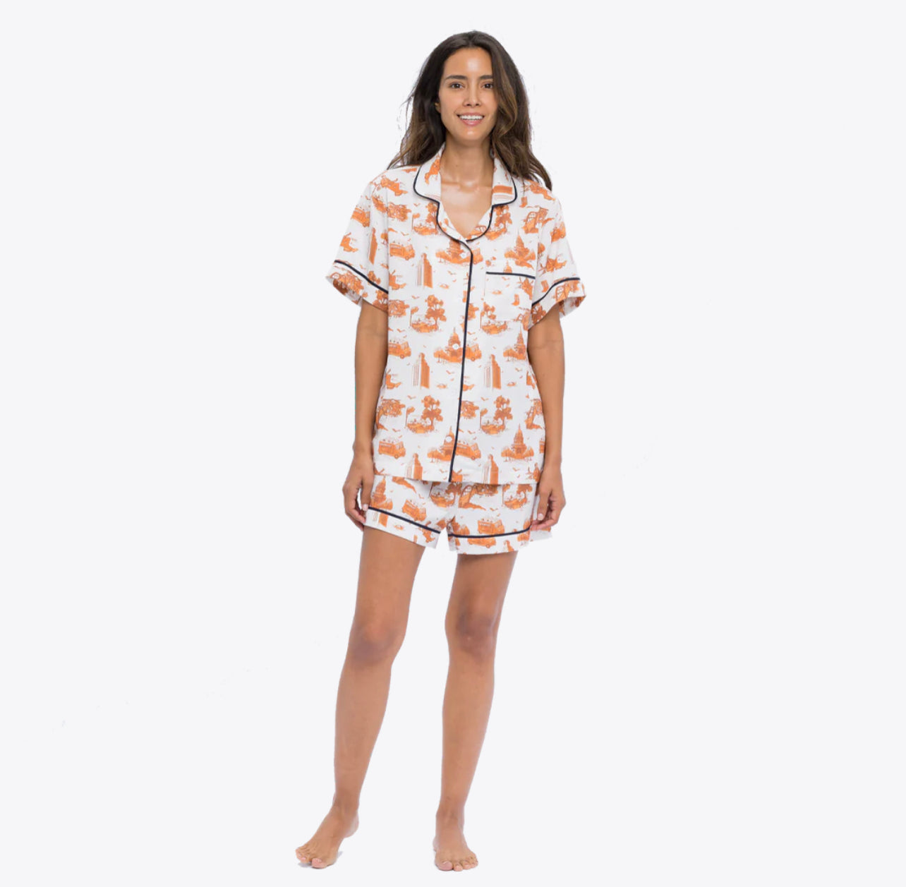 Katie Kime Austin Toile Pajama Shorts Set