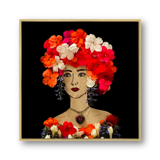 "Impatiens" Floated Metal Print - 10x10