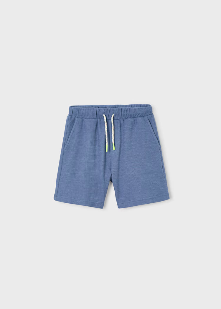 Boys Knit Shorts- Blue