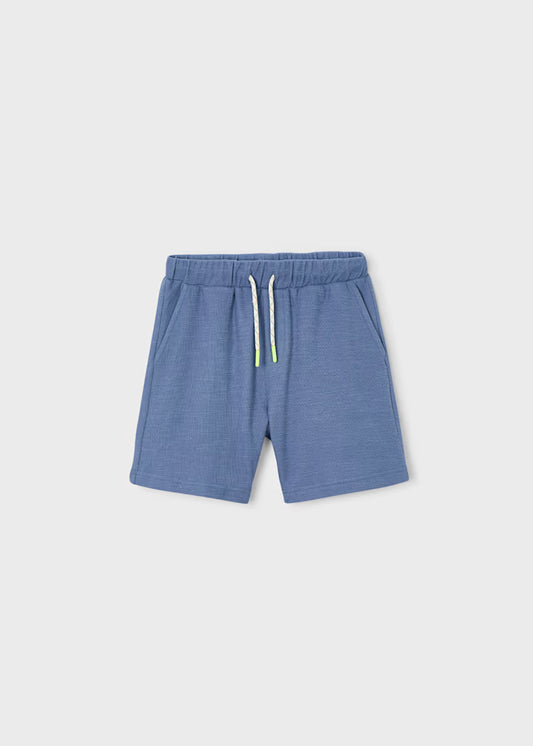 Boys Knit Shorts- Blue