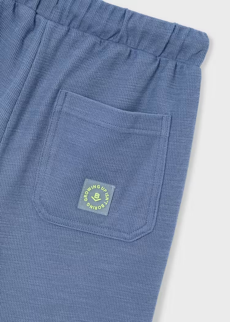 Boys Knit Shorts- Blue