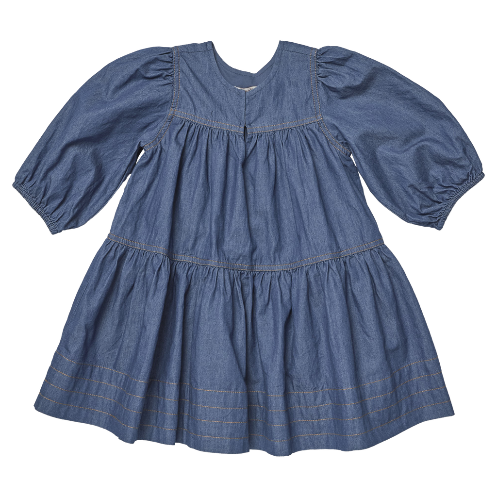 Girls Sawyer Dress - Chambray