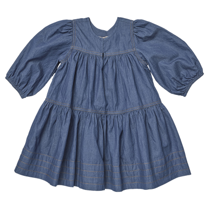 Girls Sawyer Dress - Chambray
