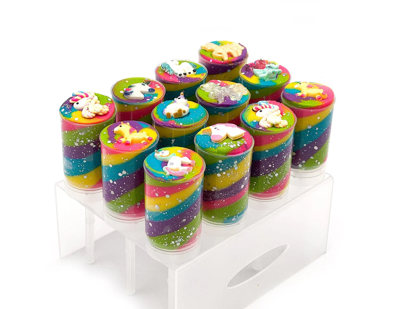 Rainbow Unicorn Sensory Dough Push Pop