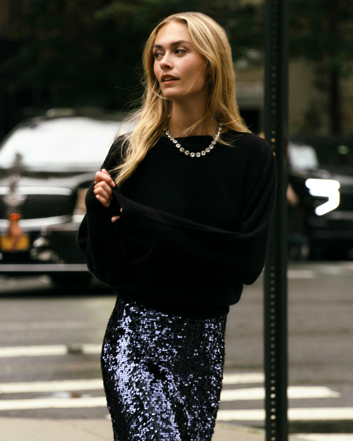 Mulberry Midi Skirt- Sapphire