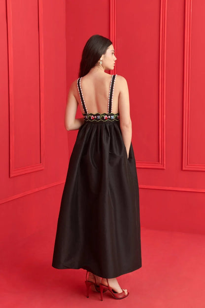 Midi Selene Dress- Black
