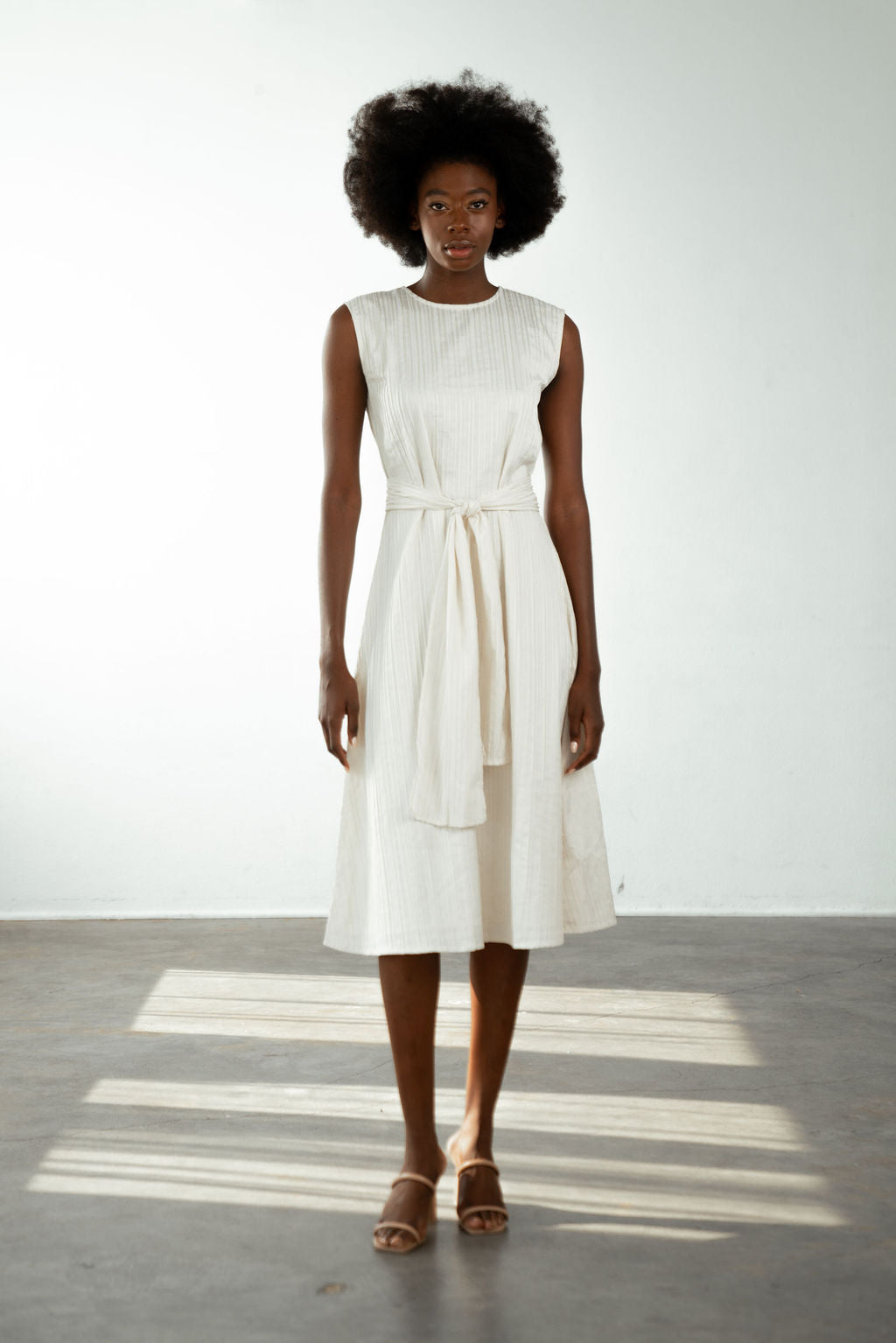 Ivory Tie Front Dress